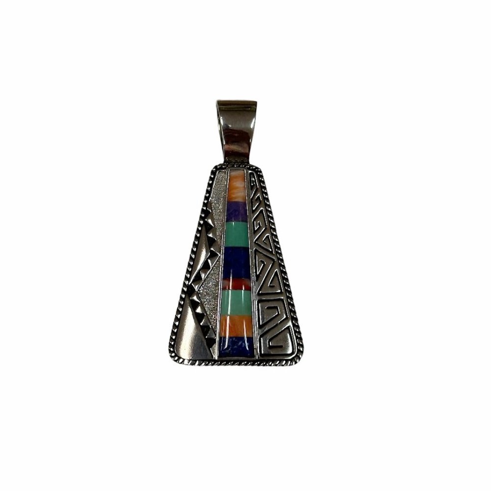 Carolyn Pollack Relios Southwestern Sterling Silver Turquoise Coral Pendant